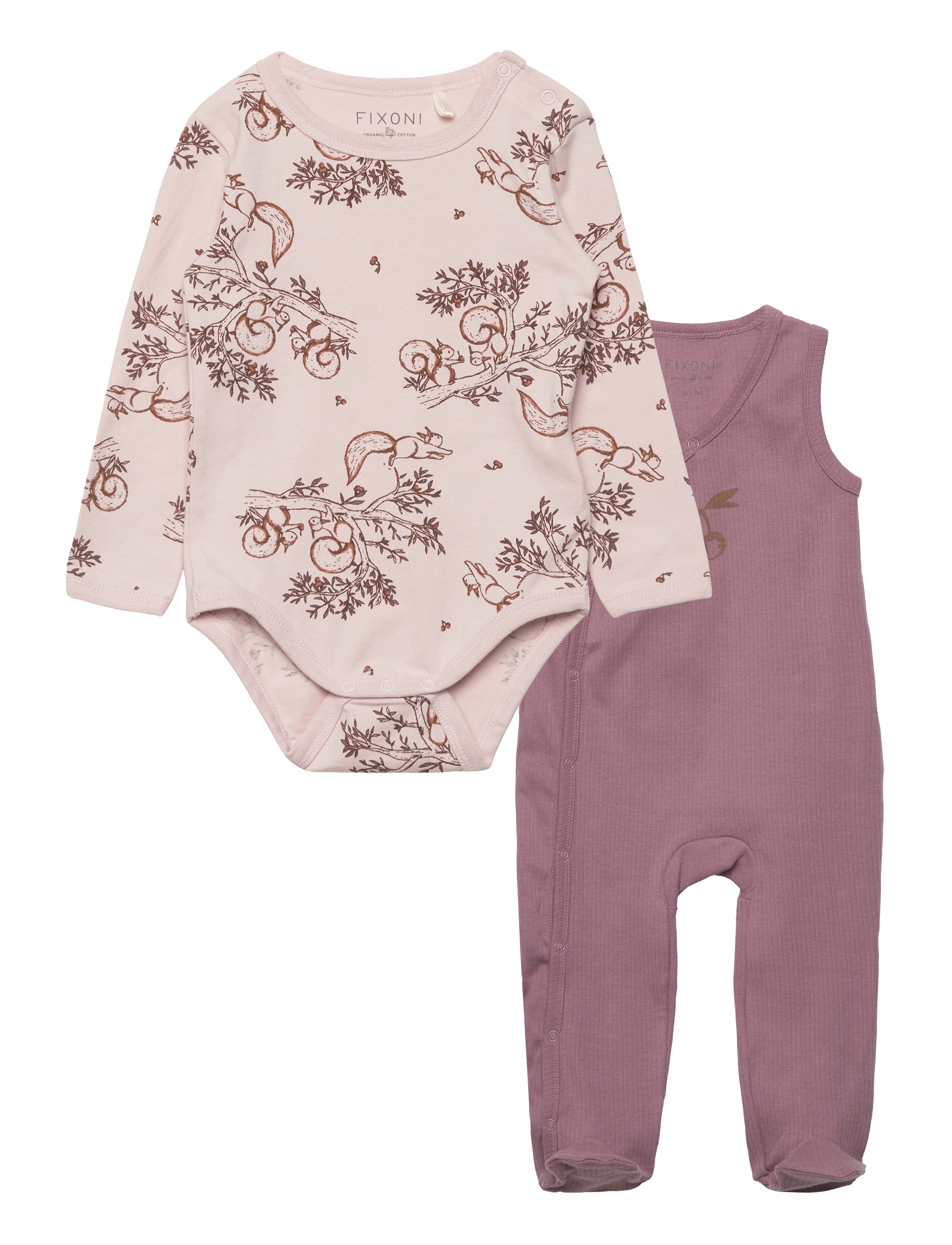 Fixoni Body LS w.Romper - 4 for 3 - HUSHED VIOLET / purple
