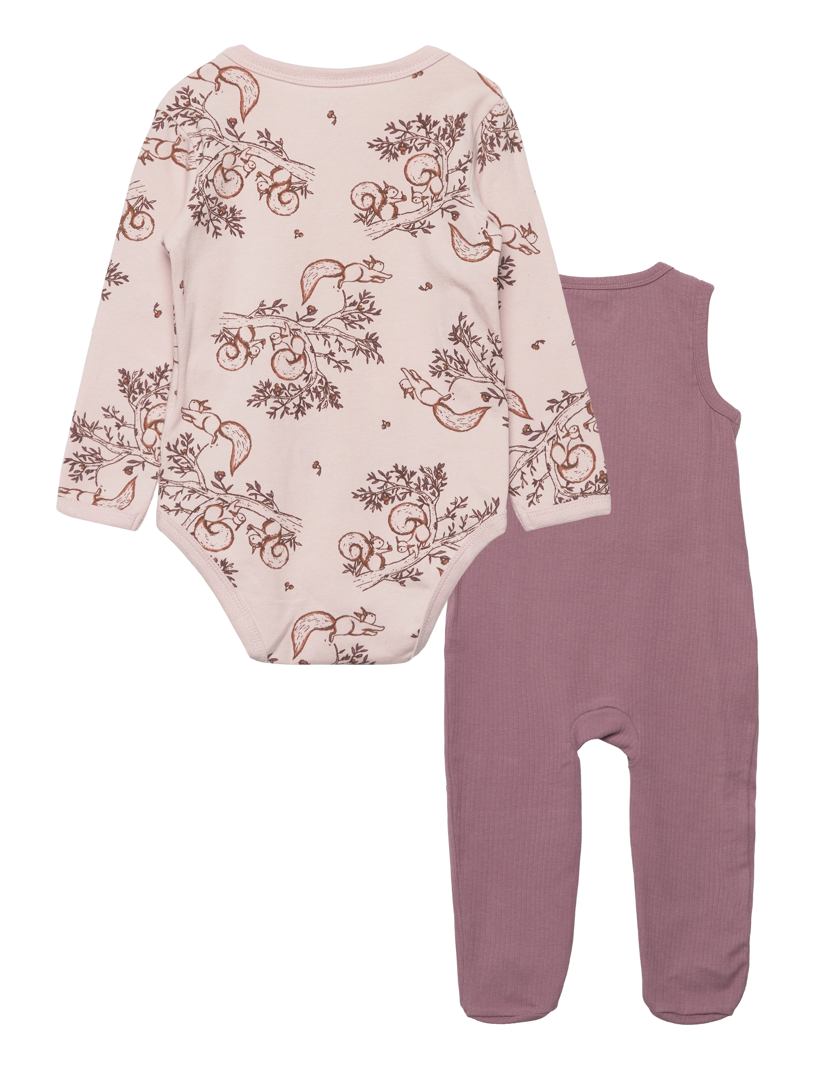 Fixoni - Body LS w.Romper - sett með samfellu - hushed violet - 1