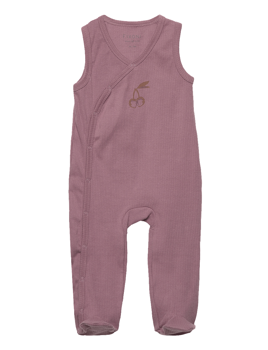 Fixoni - Body LS w.Romper - sett með samfellu - hushed violet - 2