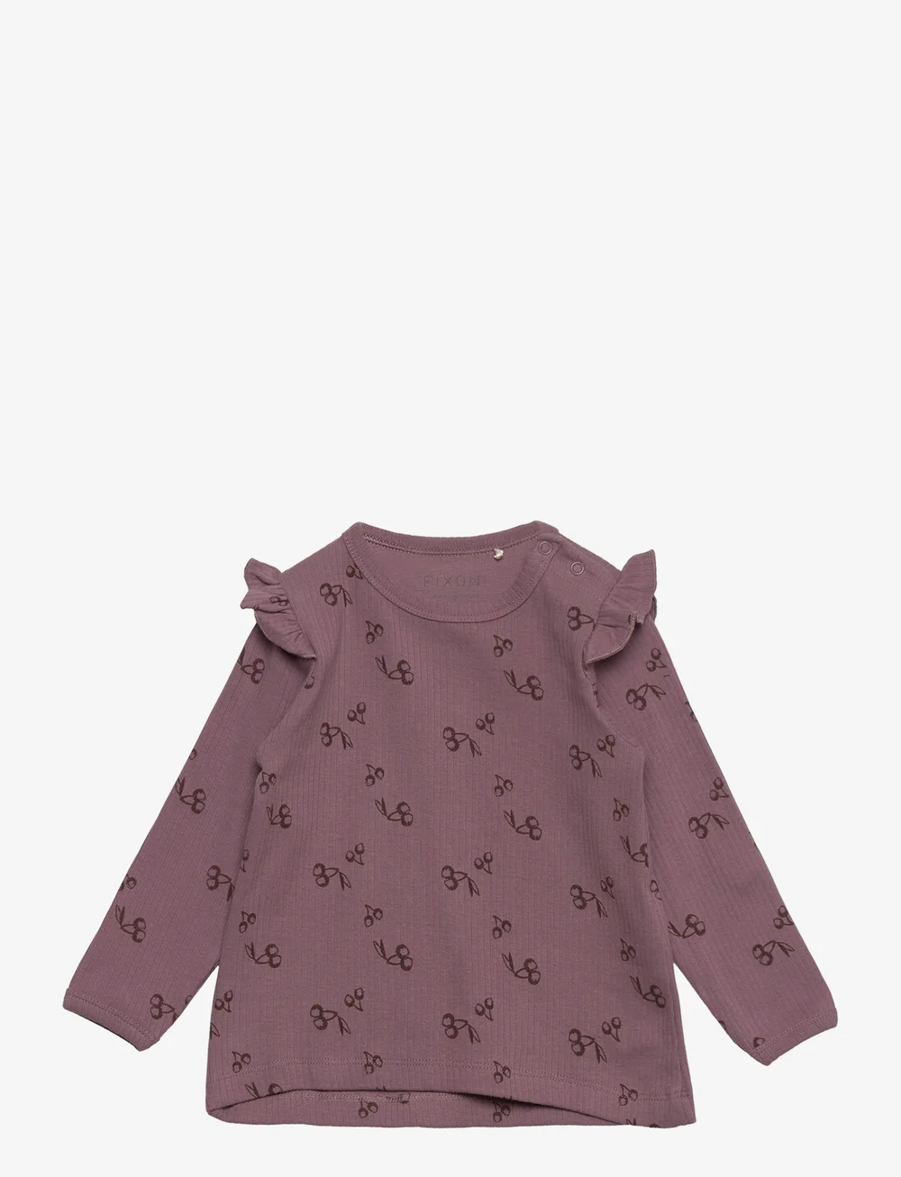 Fixoni - Blouse LS w.AOP - Girls - langærmede t-shirts - grape shake - 0