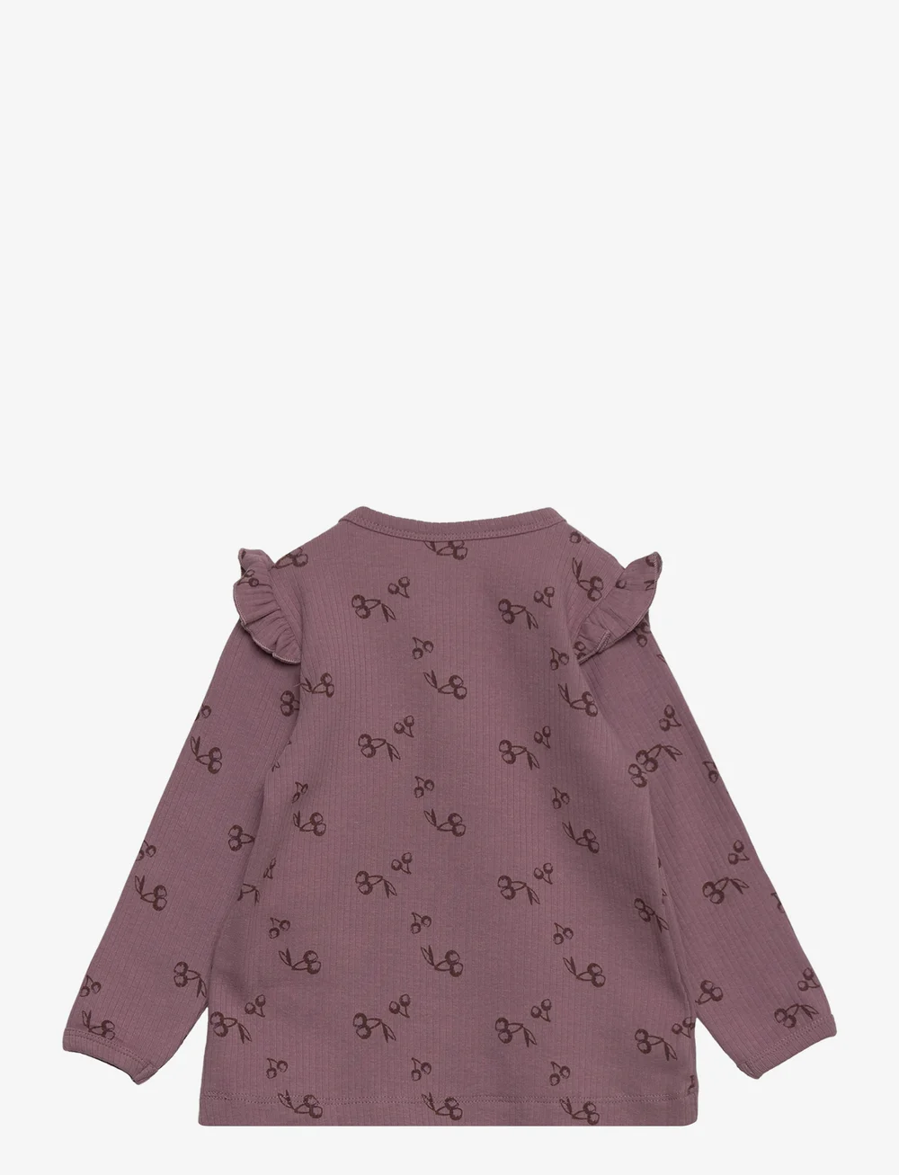 Fixoni - Blouse LS w.AOP - Girls - langærmede t-shirts - grape shake - 1