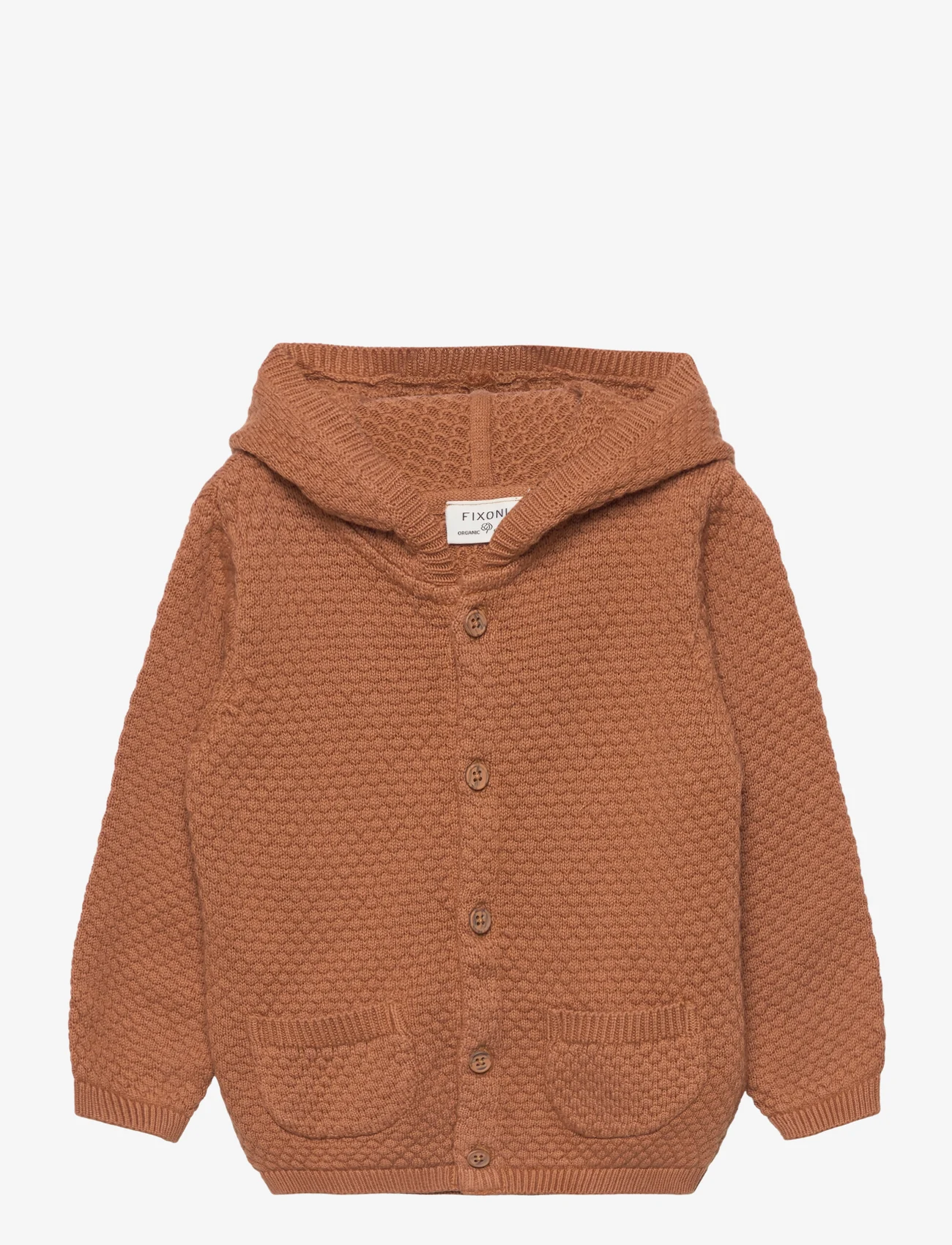 Fixoni - Knit Cardigan LS - džemperi ar kapuci - lion - 0