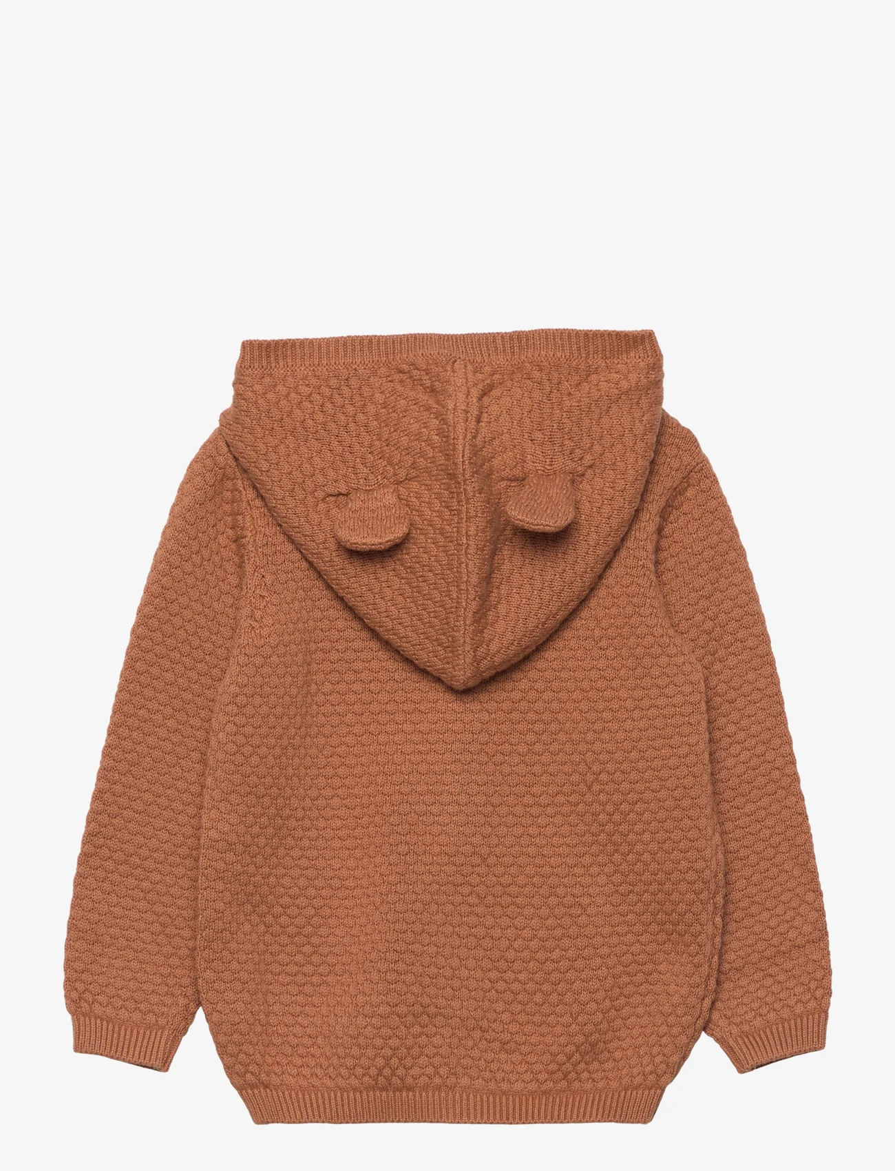 Fixoni - Knit Cardigan LS - džemperi ar kapuci - lion - 1