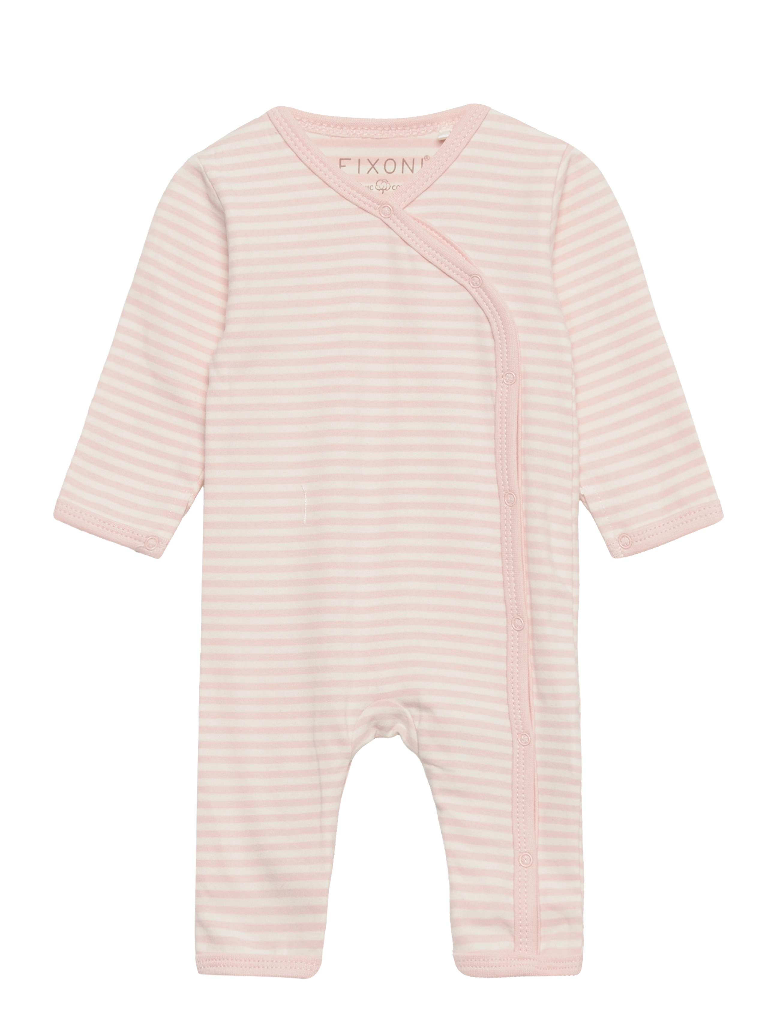 Fixoni Wholesuit Y/D Stripe, Børn, Stribet Slå Om Sparkedragt, Pink, Str: 44