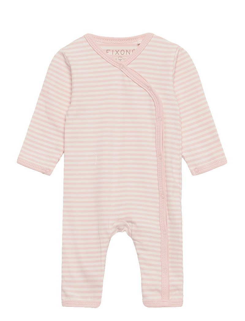 Fixoni - Wholesuit Y/D Stripe - pikkade varrukatega - sepia rose - 0