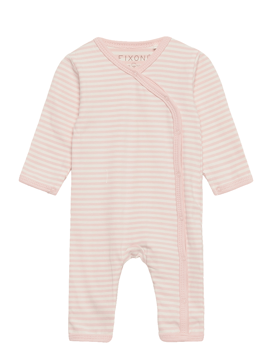 Fixoni - Wholesuit Y/D Stripe - pikkade varrukatega - sepia rose - 0