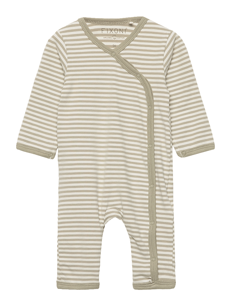 Fixoni - Wholesuit Y/D Stripe - long-sleeved - tea - 0
