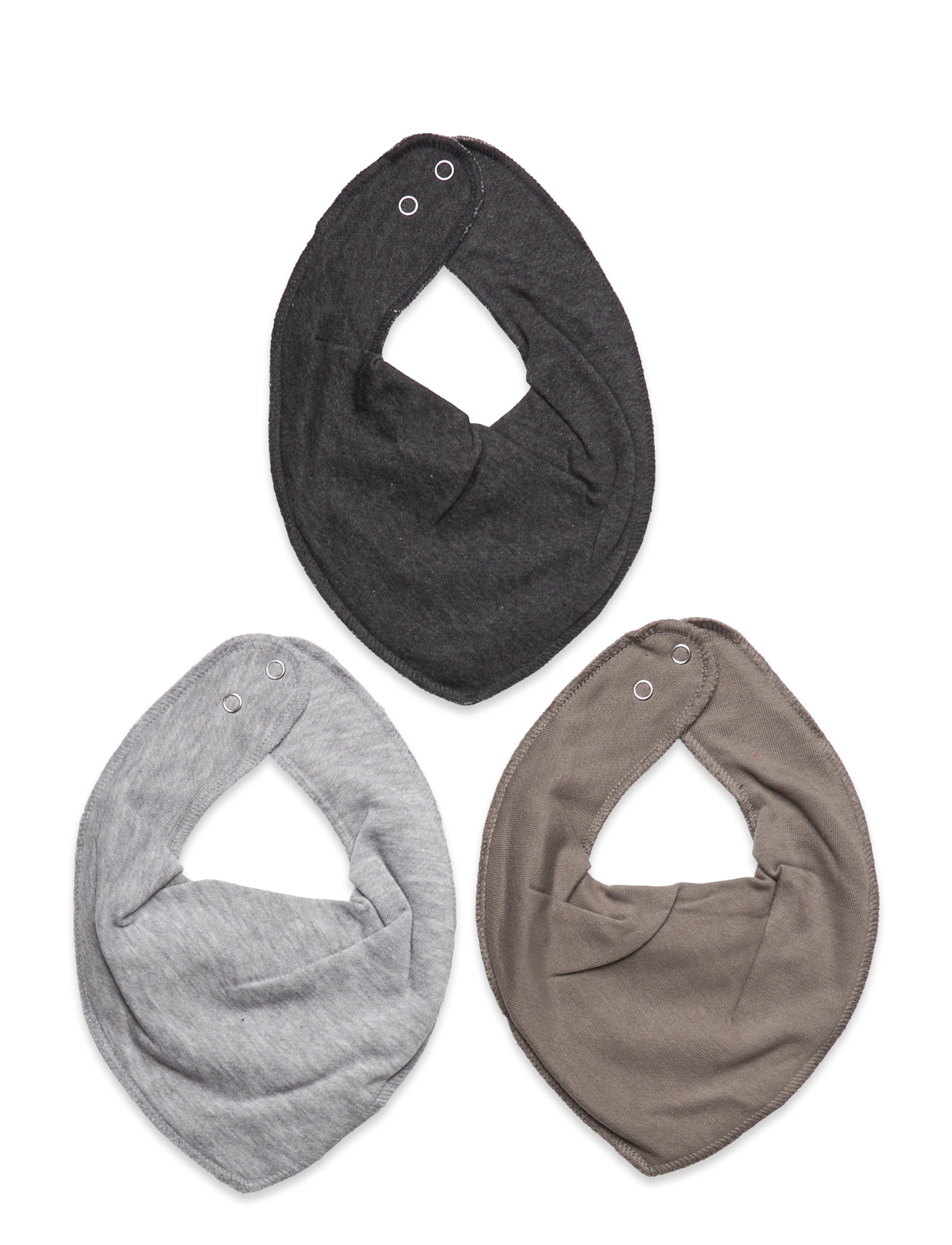 Fixoni Bandana Bibs 3-pack - 4 for 3 - GREY MELANGE / multi