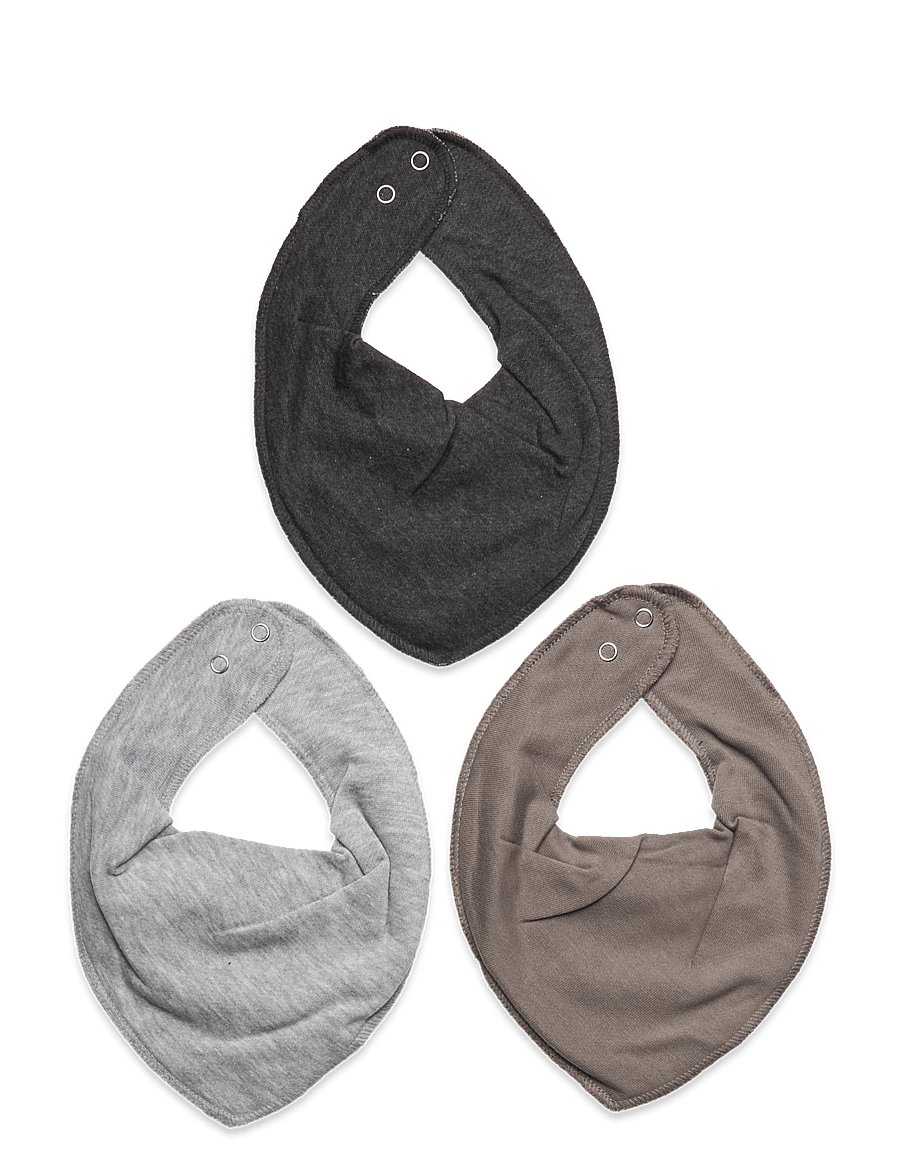 Fixoni - Bandana Bibs 3-pack - die niedrigsten preise - grey melange - 0