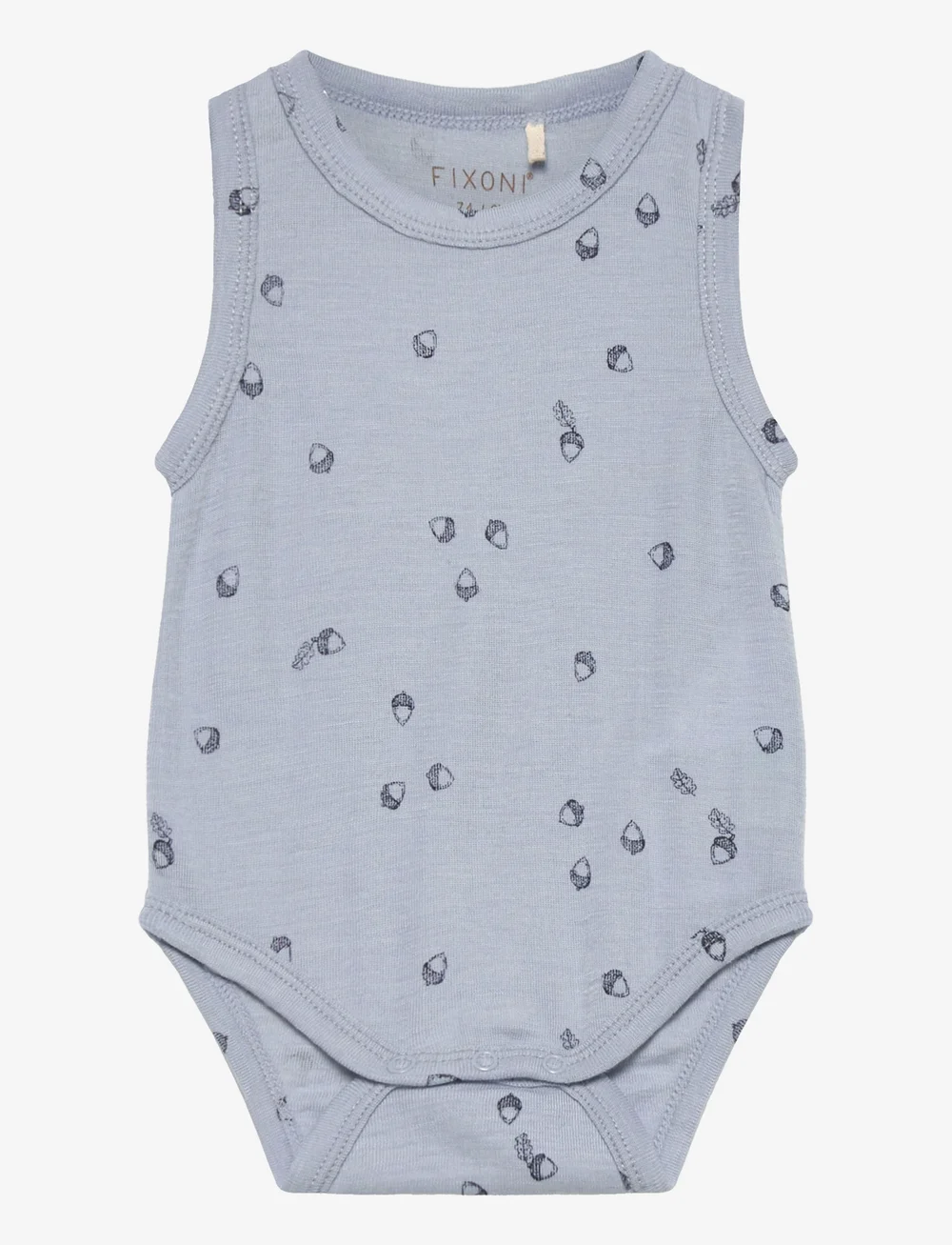 Fixoni - Body NS - uldundertøj baby - blue fog - 0