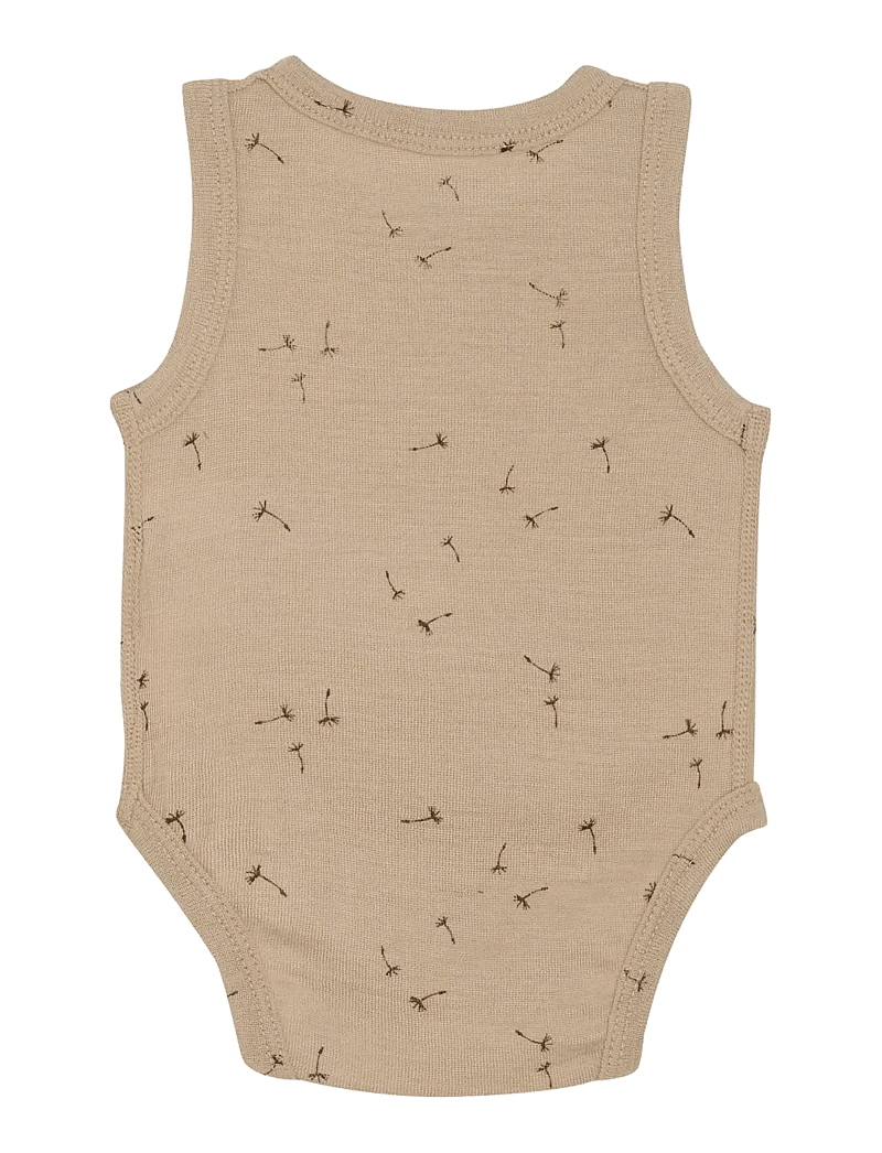 Fixoni - Body NS - uldundertøj baby - light taupe - 1
