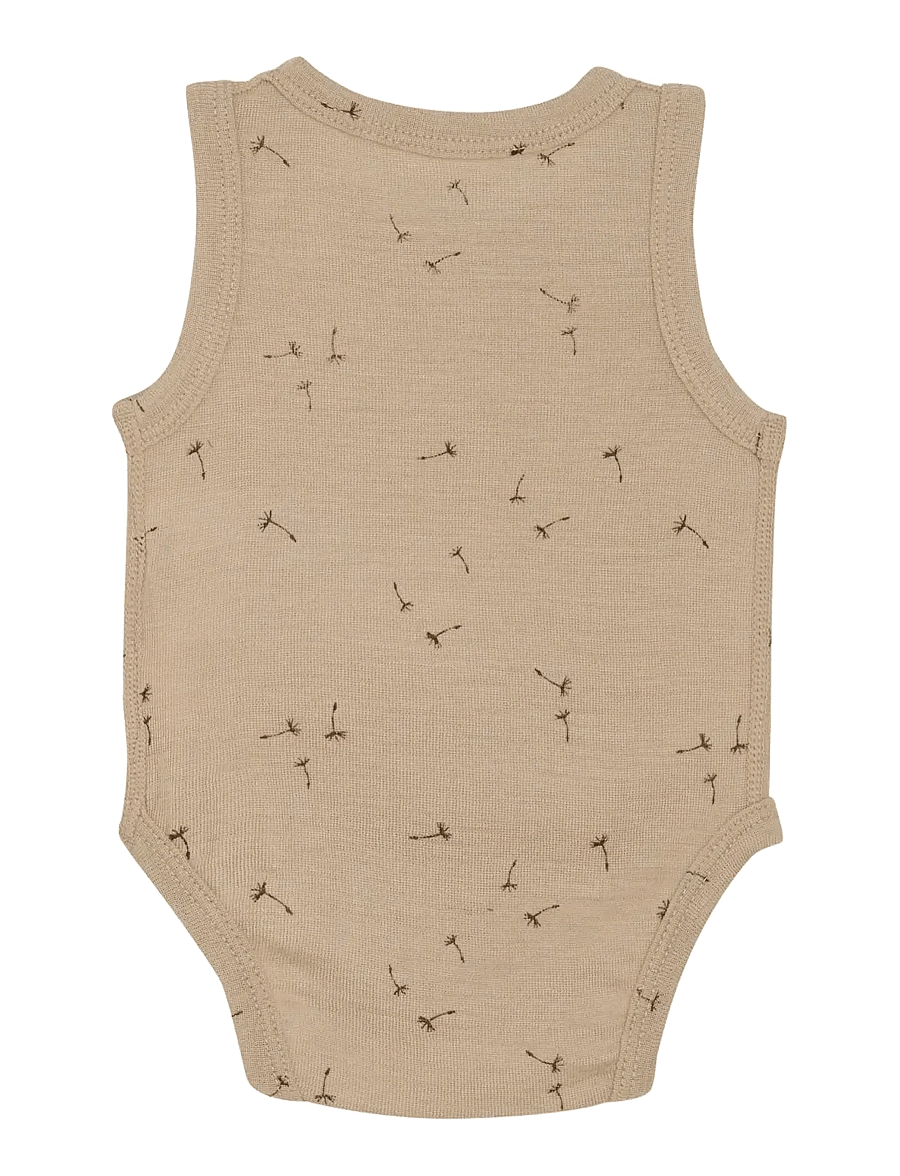 Fixoni - Body NS - uldundertøj baby - light taupe - 1