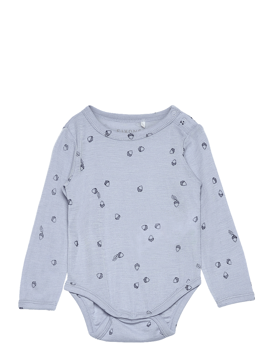 Fixoni - Body LS - alusriided beebidele - blue fog - 0