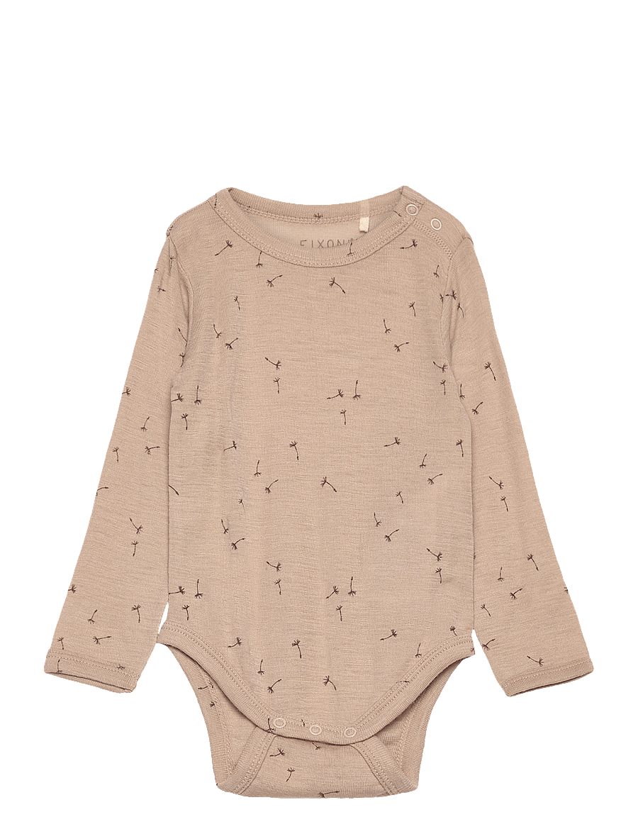 Fixoni - Body LS - underställ baby - light taupe - 0