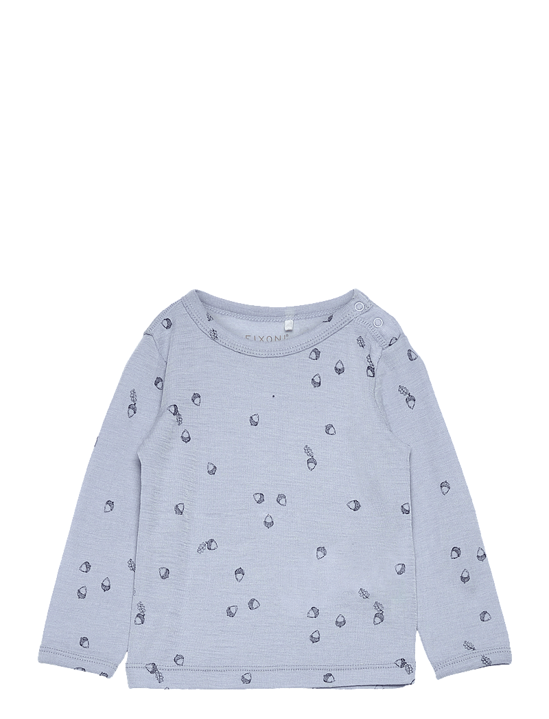 Fixoni - Blouse LS - långärmade t-shirts - blue fog - 0