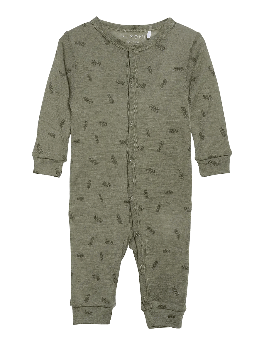 Fixoni - Jumpsuit - underställ baby - deep lichen green - 0