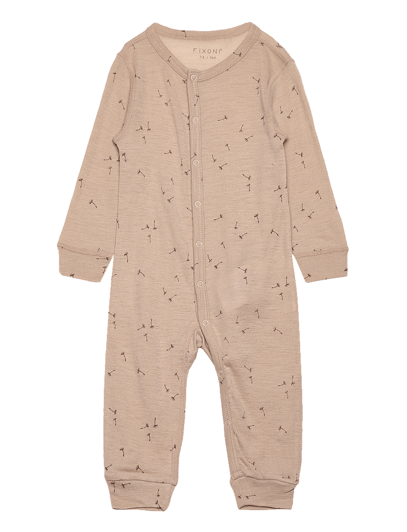 Fixoni - Jumspuit - uldundertøj baby - light taupe - 0