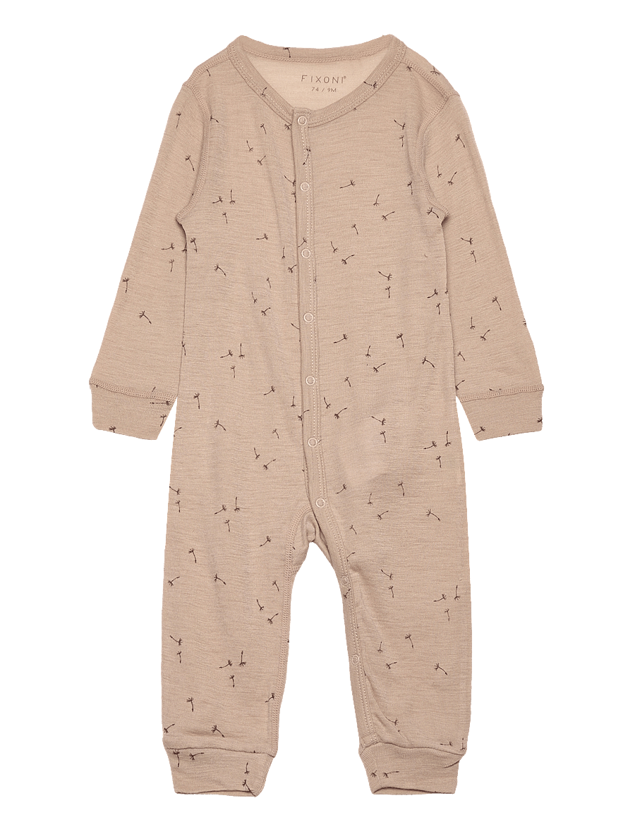 Fixoni - Jumpsuit - baselayer til baby - light taupe - 0