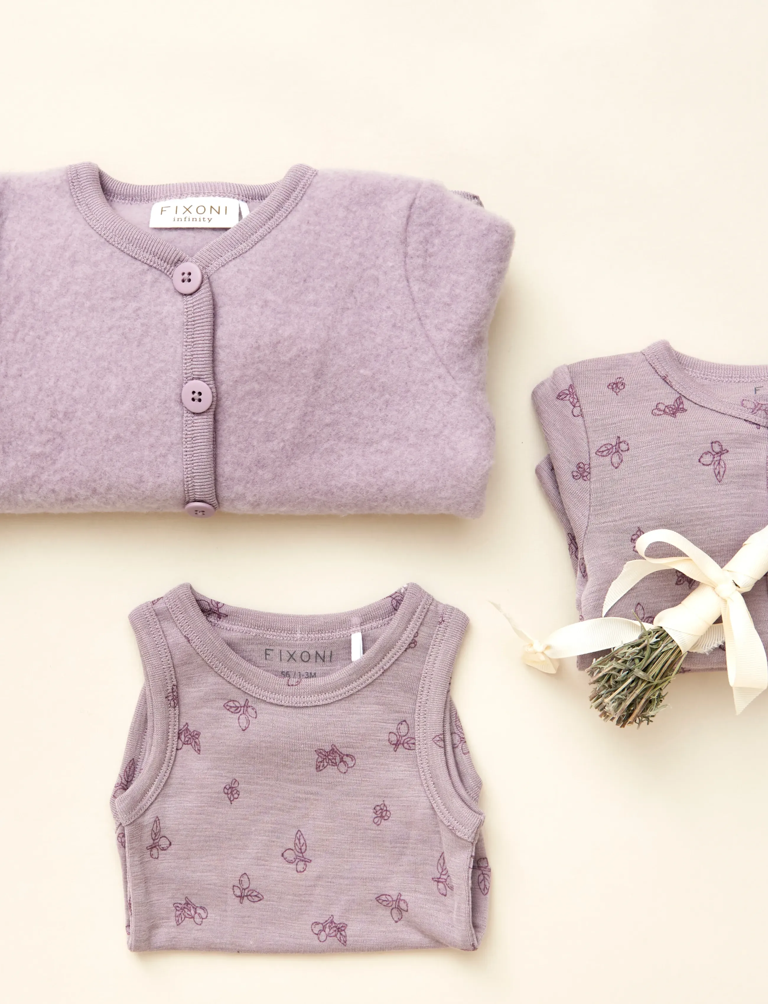 Fixoni Jumpsuit, 98, Bodys, Lila - Long-sleeved Kinder