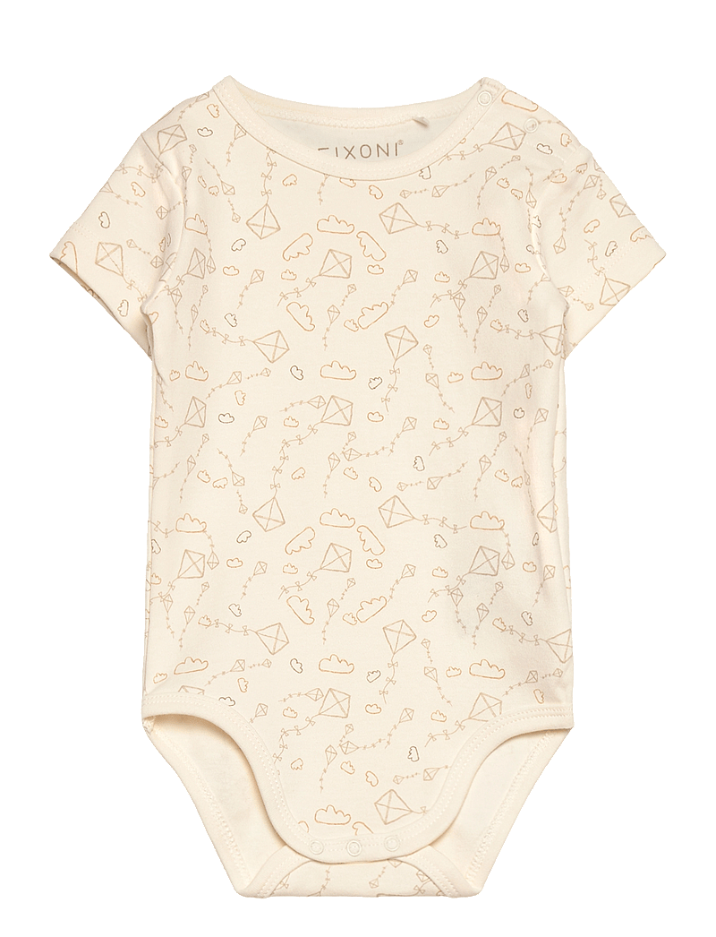 Fixoni - Body SS w.AOP - short-sleeved bodies - marshmallow - 0