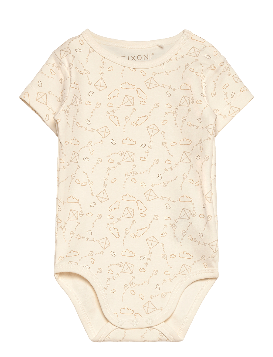 Fixoni - Body SS w.AOP - kortærmede bodyer - marshmallow - 0