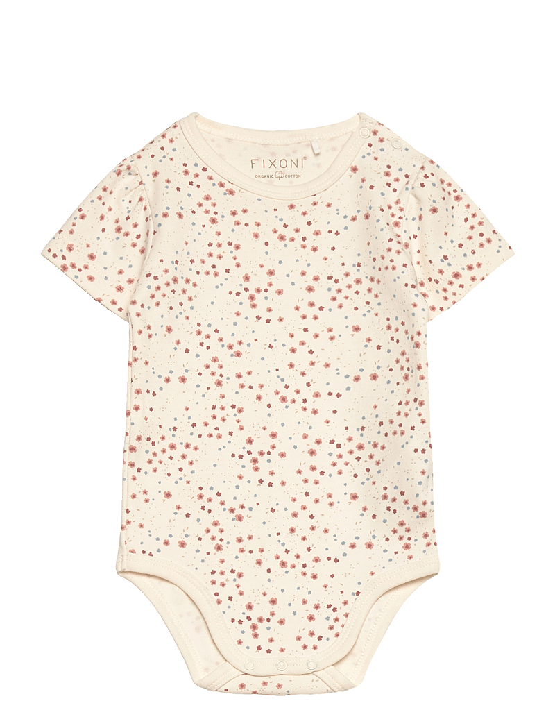 Fixoni - Body SS w.AOP - kortærmede bodyer - misty rose - 0