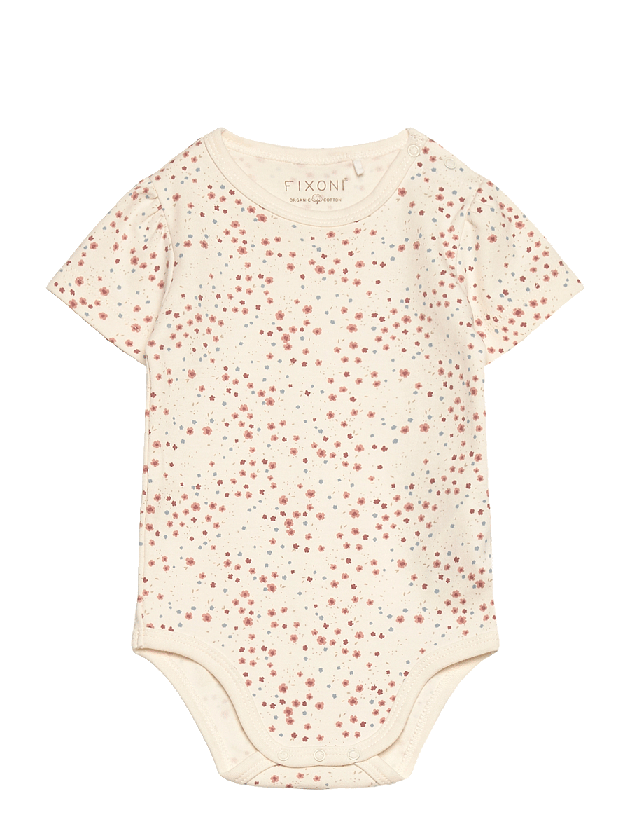 Fixoni - Body SS w.AOP - kurzärmelige bodys - misty rose - 0