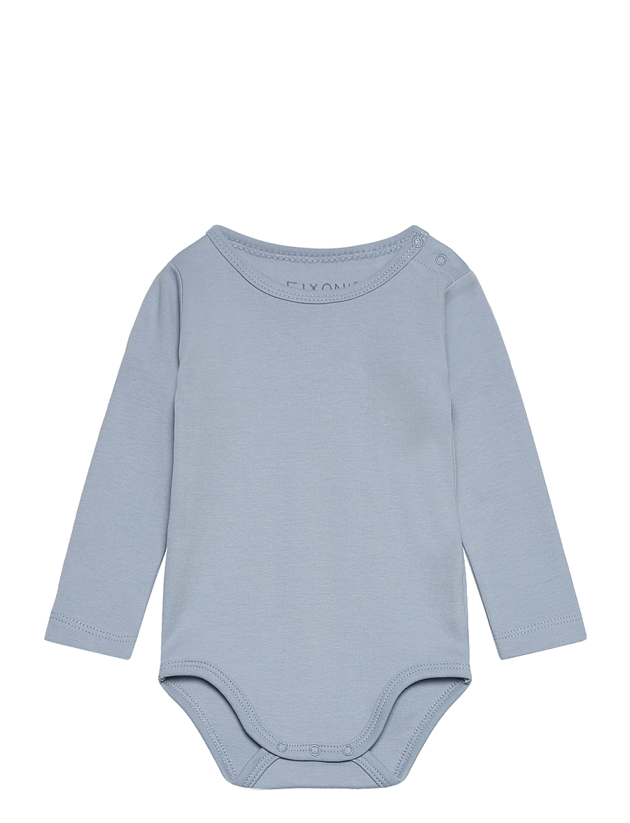 Fixoni - Body LS Solid - langærmede bodyer - ashley blue - 0