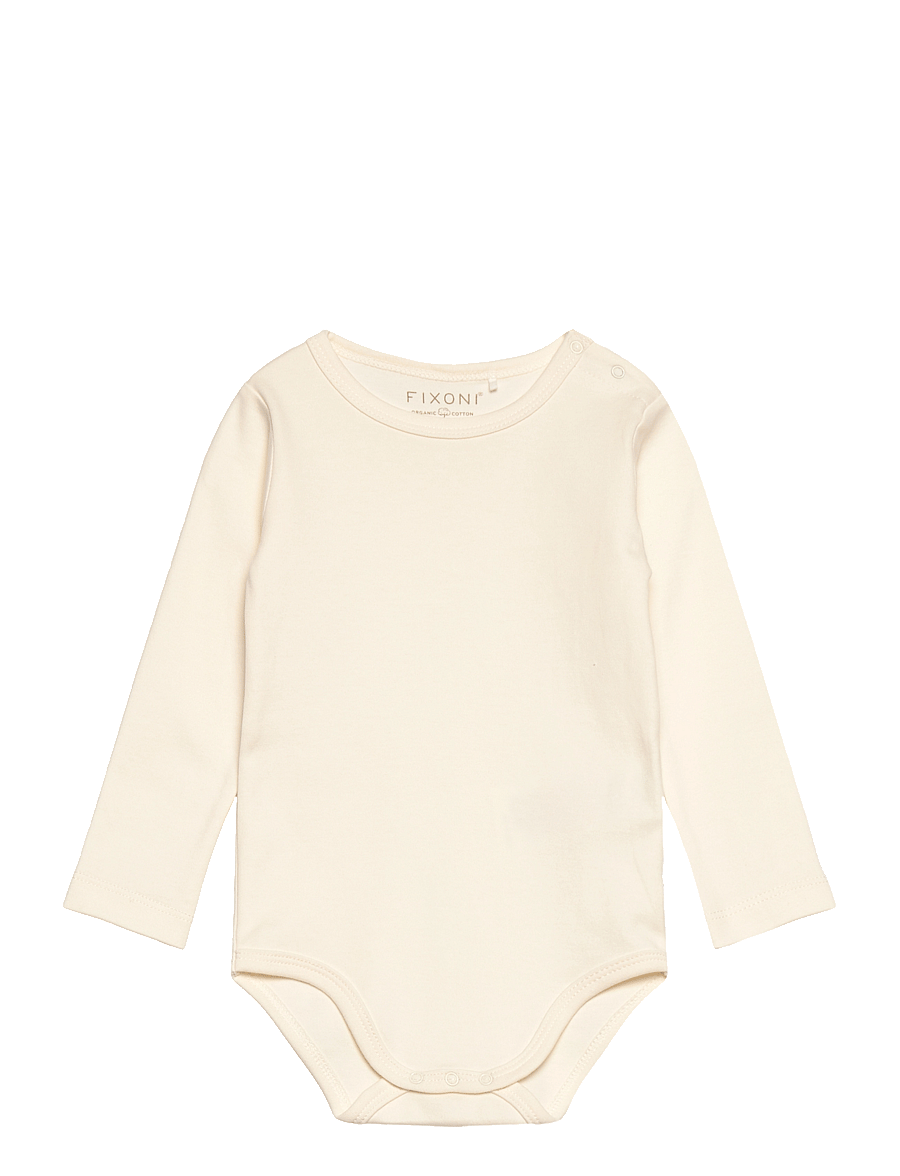 Fixoni - Body LS Solid - langærmede bodyer - marshmallow - 0