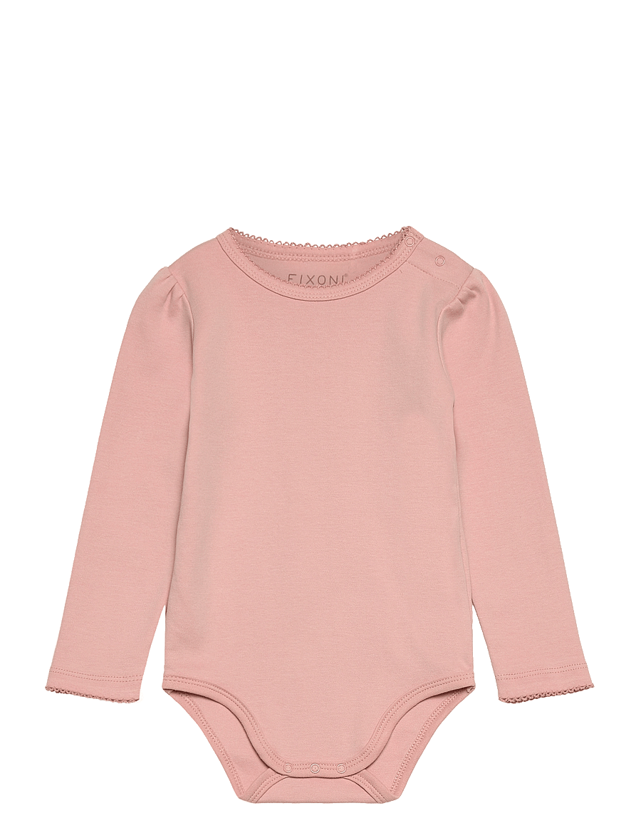 Fixoni - Body LS Solid - pikkade varrukatega bodid - misty rose - 0