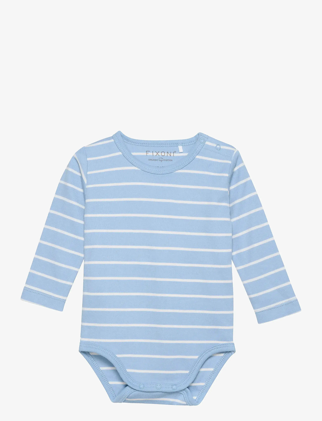 Fixoni - Body LS w. YD stripe - langärmelige bodys - ashley blue - 0