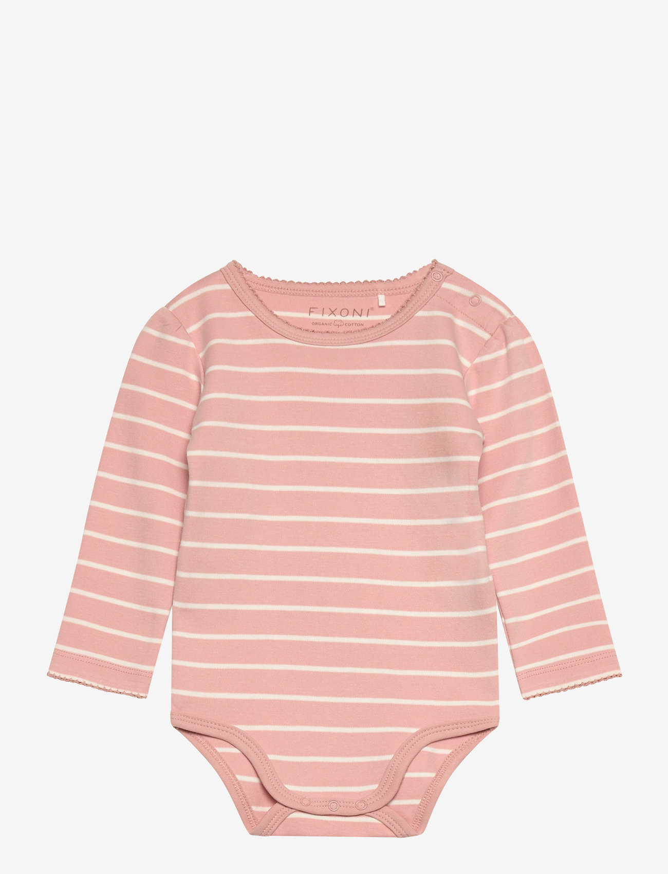 Fixoni - Body LS w. YD stripe - långärmade bodies - misty rose - 0