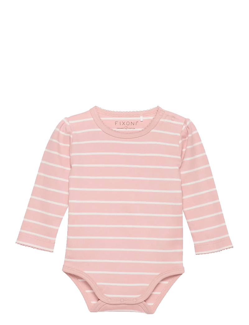 Fixoni - Body LS w. YD stripe - langärmelige bodys - misty rose - 0