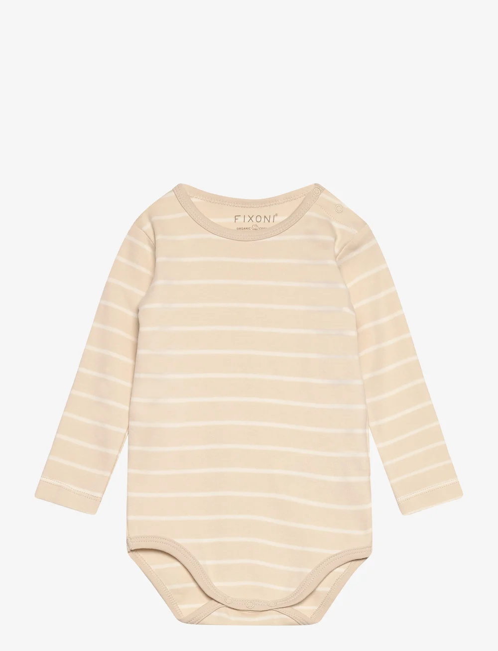 Fixoni - Body LS w. YD stripe - langärmelige bodys - oatmeal - 0