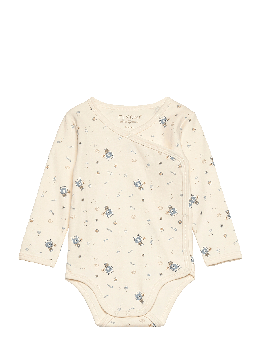 Fixoni - Wrap Body LS w.AOP - shoppa efter ålder - ashley blue - 0