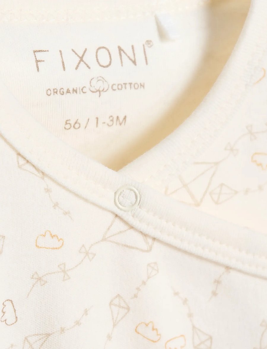 Fixoni - Wrap Body LS w.AOP - shoppa efter ålder - marshmallow - 2