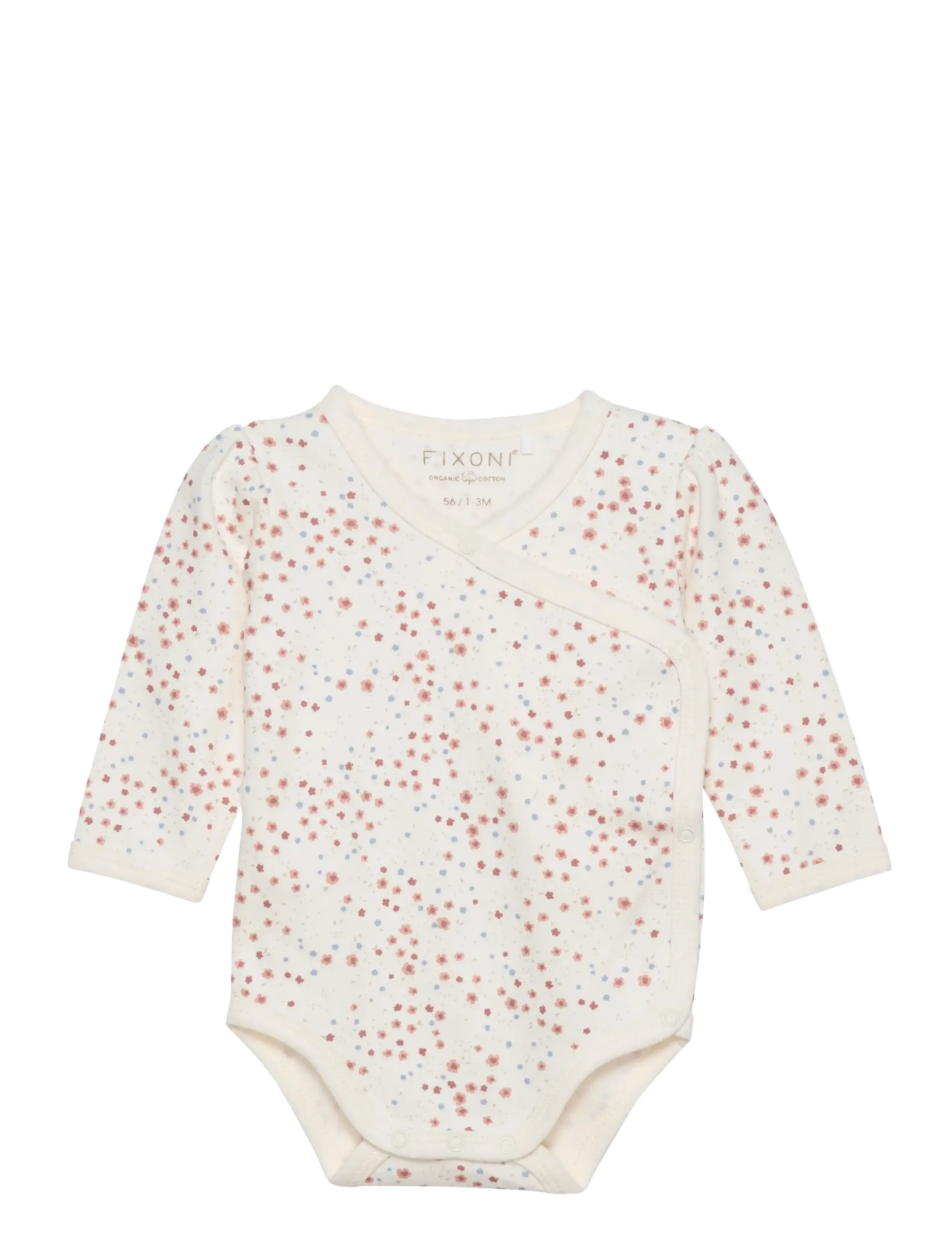 Fixoni Wrap Body Ls W.aop, 62, Bodys, Creme - Kinder