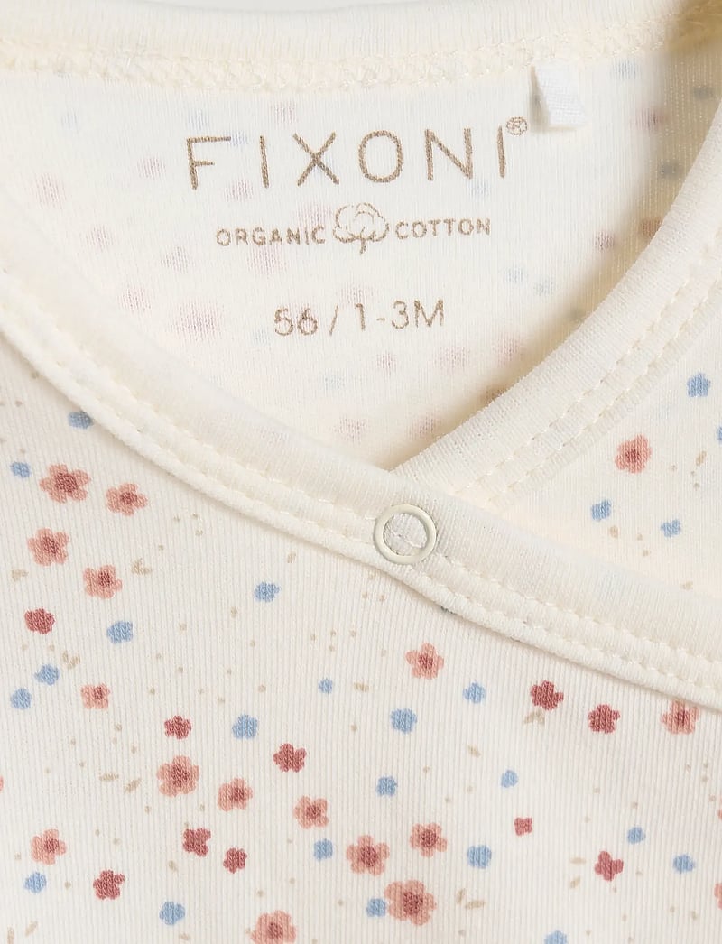 Fixoni - Wrap Body LS w.AOP - bundnar samfellur - misty rose - 2