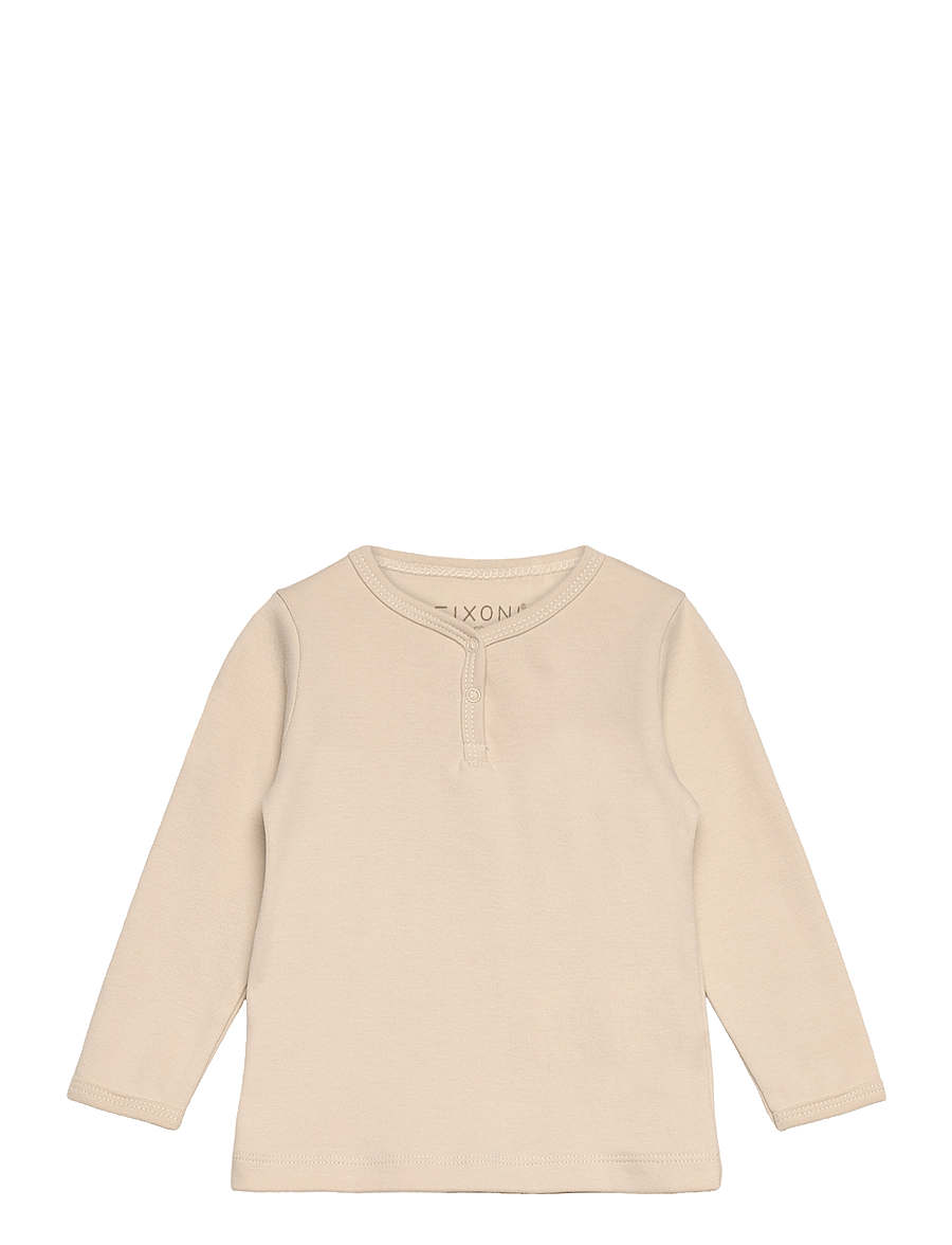 Fixoni - Blouse LS - Solid - langärmelig - oatmeal - 0