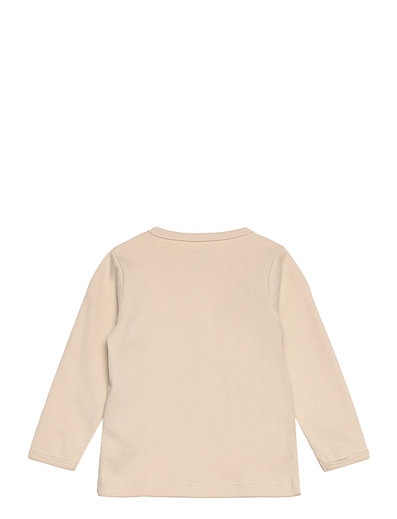 Fixoni - Blouse LS - Solid - langerma t-bolir - oatmeal - 1