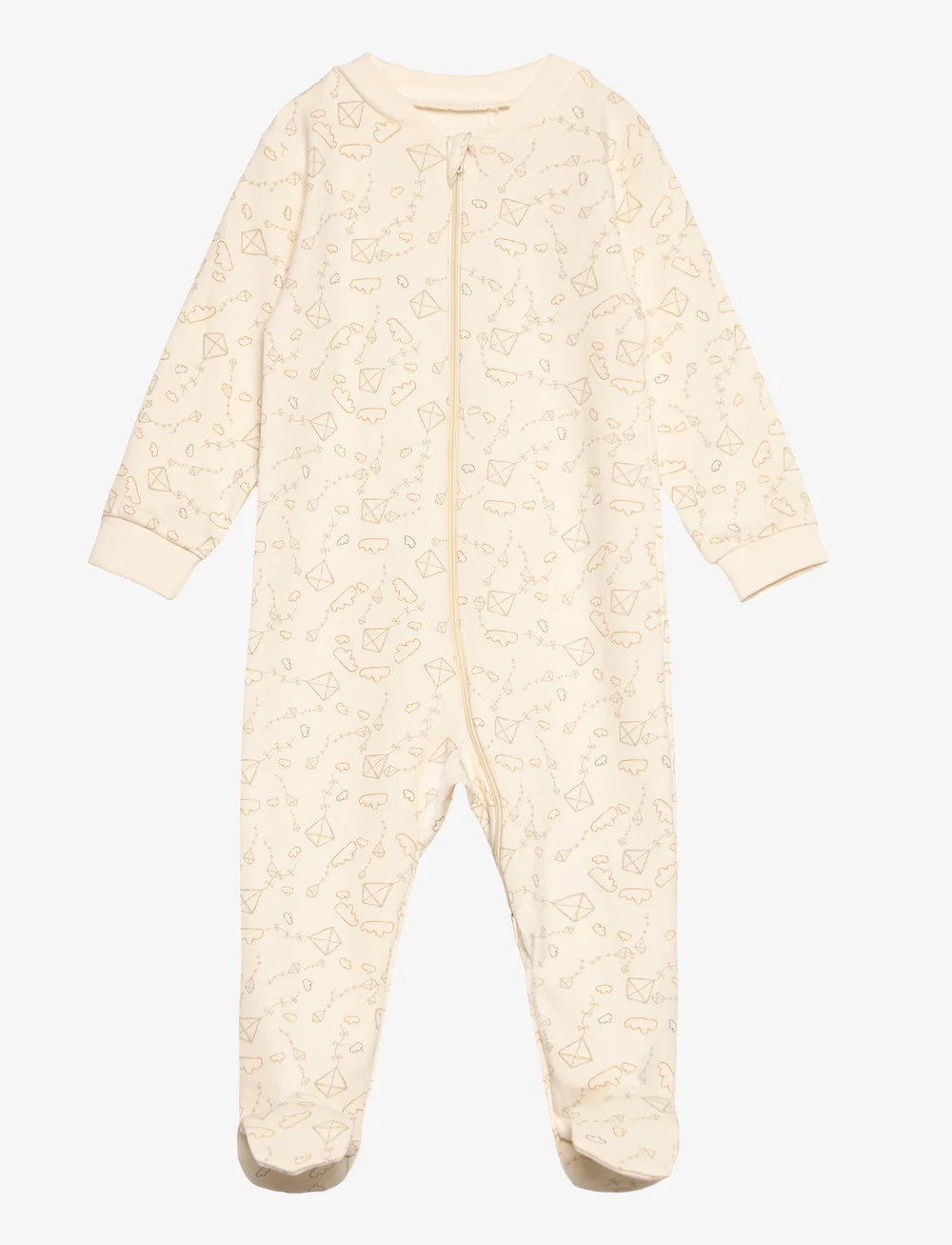 Fixoni - Nightsuit w.zipper a. foot - sleeping overalls - marshmallow - 0