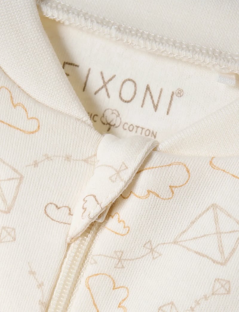 Fixoni - Nightsuit w.zipper a. foot - pajacyki do spania - marshmallow - 2