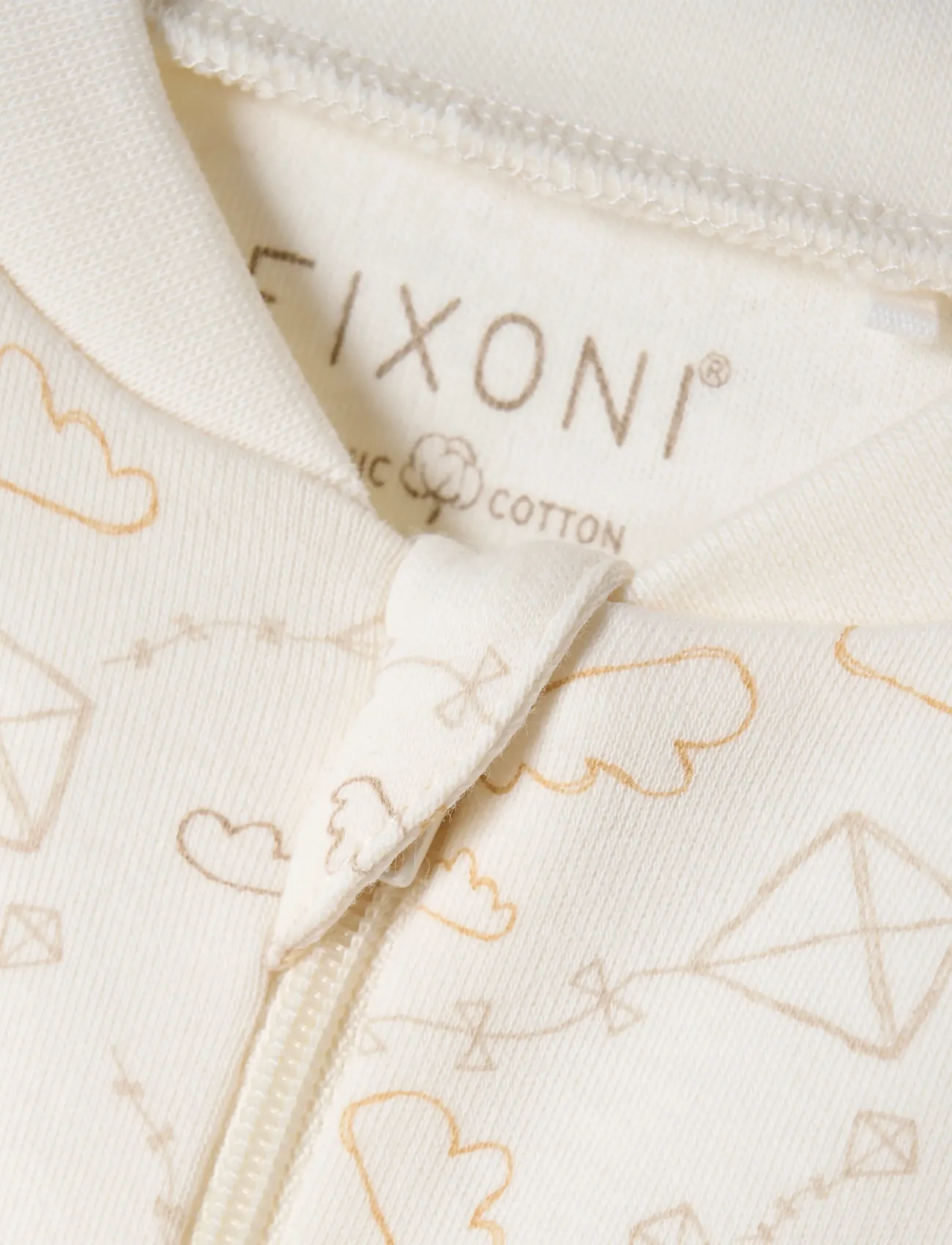 Fixoni - Nightsuit w.zipper a. foot - marshmallow - 2