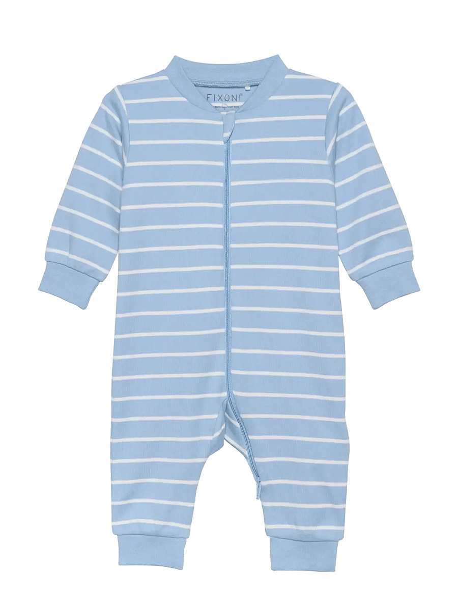 Fixoni - Nightsuit w.zipper - natdragter - ashley blue - 1