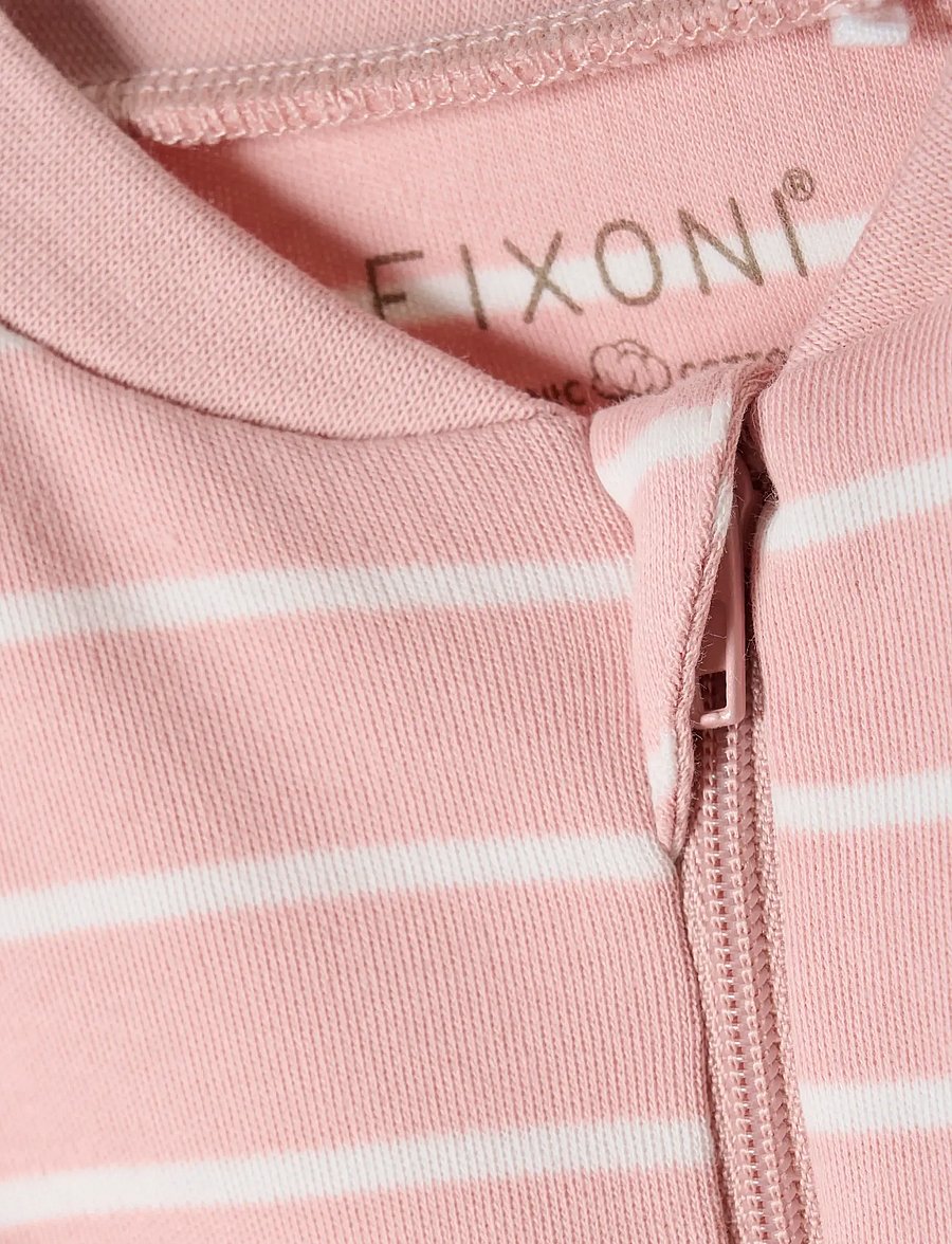 Fixoni - Nightsuit w.zipper - sleeping overalls - misty rose - 2