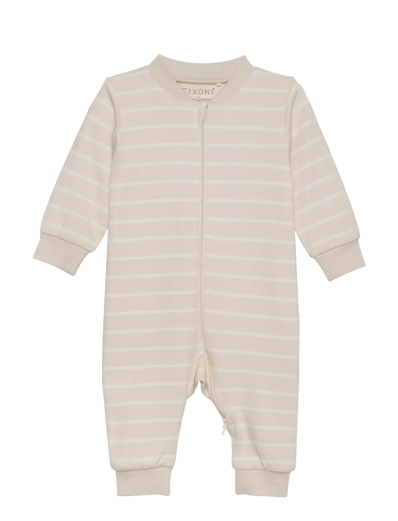 Fixoni Nightsuit w.zipper - Tøj - OATMEAL / beige