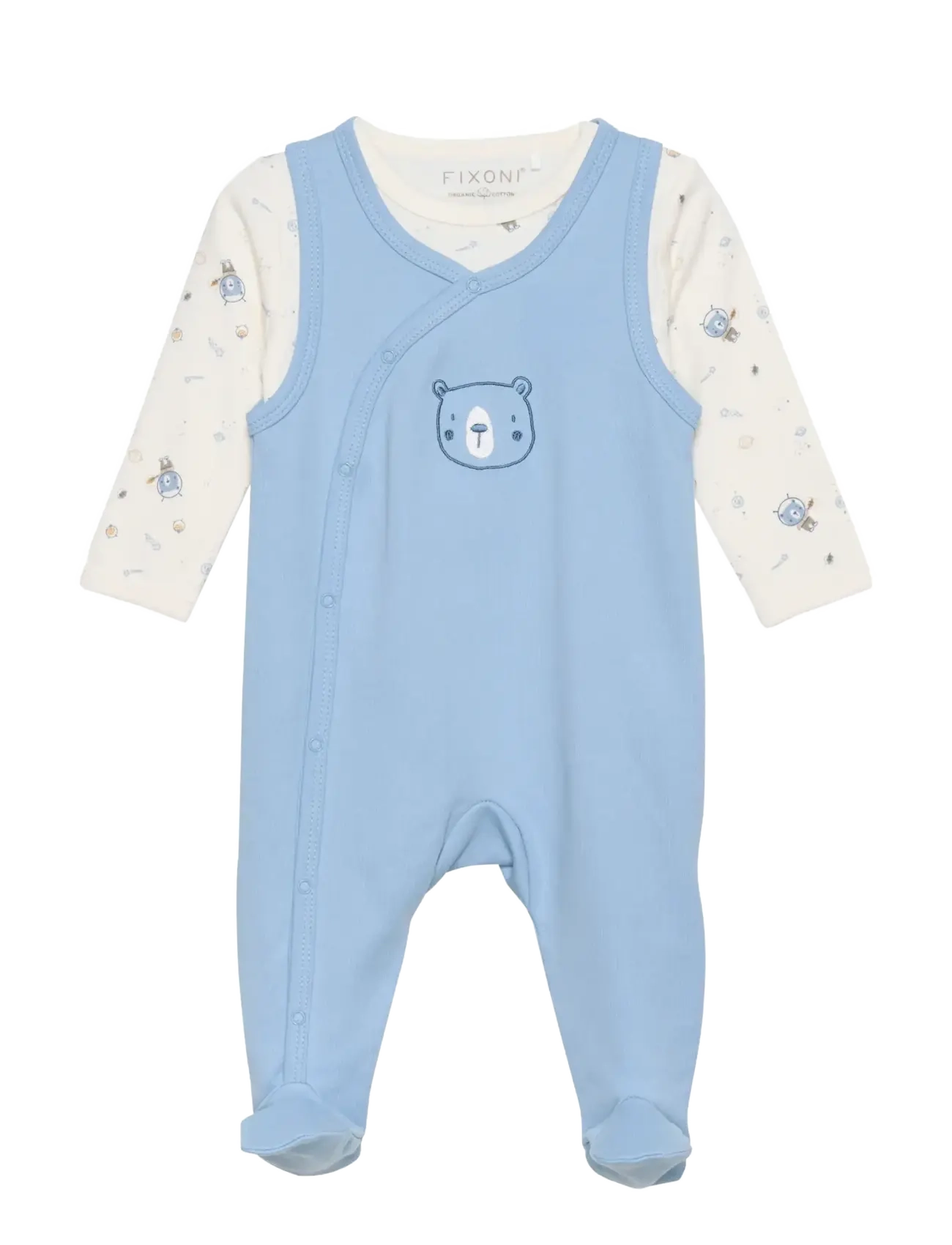 Fixoni Body Ls W.romper, 50, Multi/patterned, Sæt > Sæt Med Krop, Børn