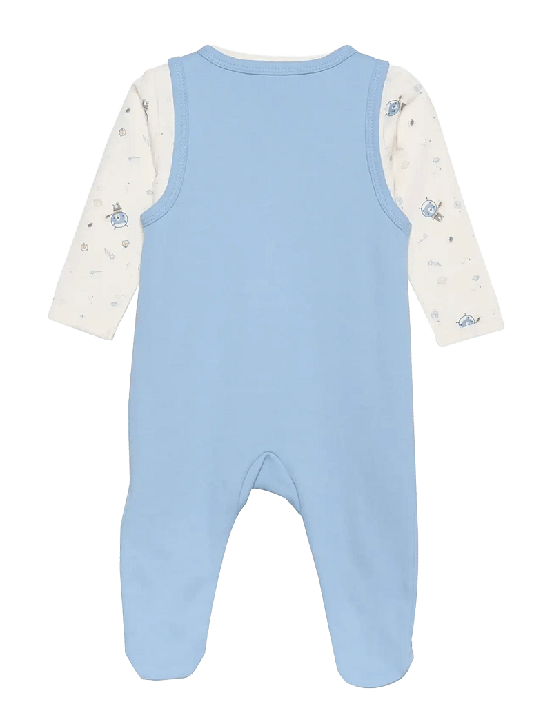 Fixoni - Body LS w.Romper - sæt med body - ashley blue - 1