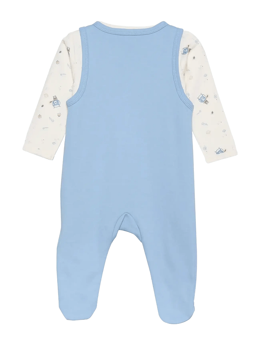 Fixoni - Body LS w.Romper - set med body - ashley blue - 1