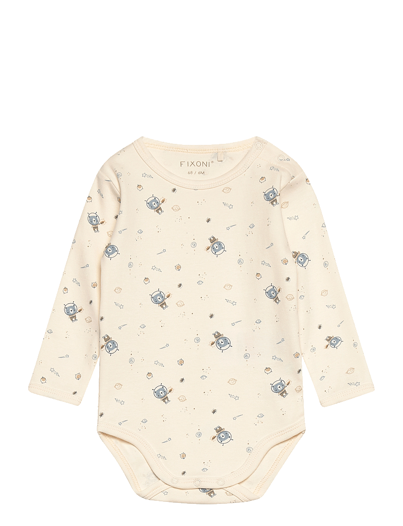 Fixoni - Body LS w.Romper - sæt med body - ashley blue - 2